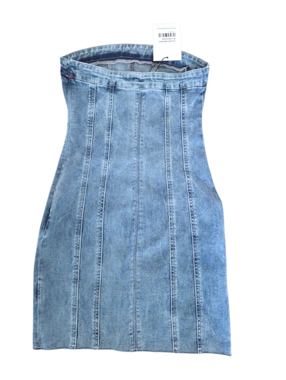 NWT Princess Polly Houser Denim Mini Dress Size 2 Strapless Corset Y2K - Picture 3 of 7